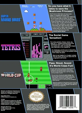 Super Mario Bros. + Tetris + Nintendo World Cup (Europe) (Rev 1) box cover back